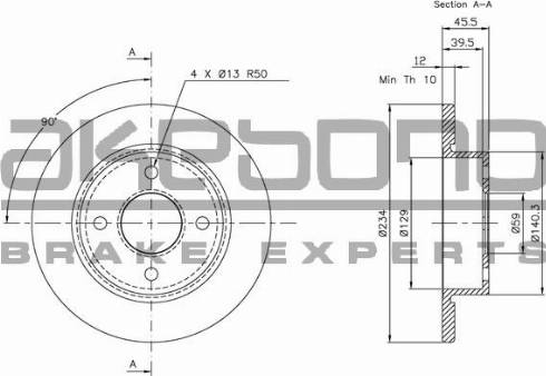 Akebono BN-0408 - Kočioni disk www.molydon.hr