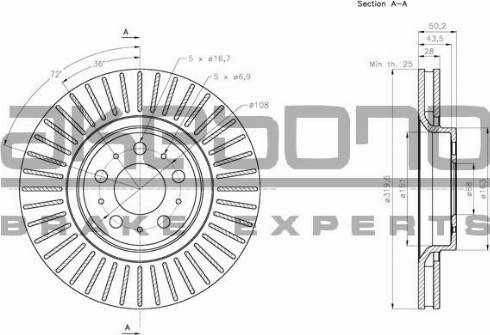 Akebono BN-0484 - Kočioni disk www.molydon.hr