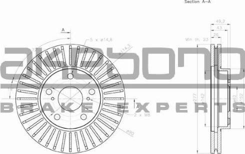 Akebono BN-0480 - Kočioni disk www.molydon.hr