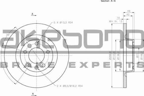 Akebono BN-0483 - Kočioni disk www.molydon.hr