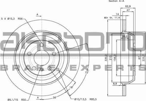 Akebono BN-0432 - Kočioni disk www.molydon.hr