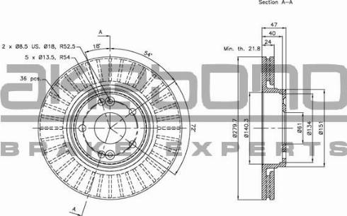 Akebono BN-0479 - Kočioni disk www.molydon.hr