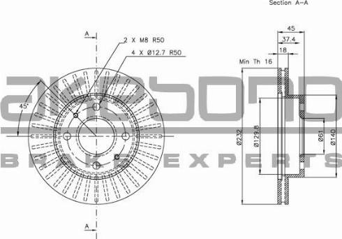 Akebono BN-0475 - Kočioni disk www.molydon.hr