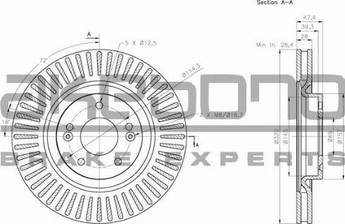 Akebono BN-0599 - Kočioni disk www.molydon.hr