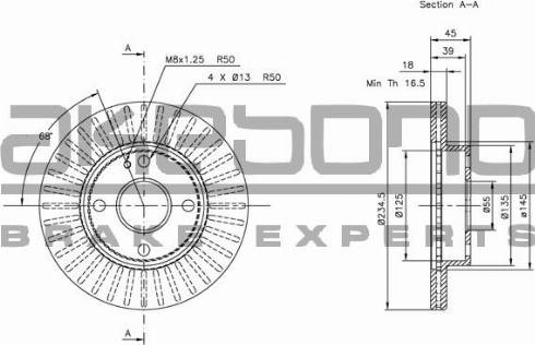 Akebono BN-0546 - Kočioni disk www.molydon.hr