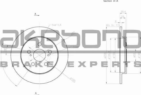 Akebono BN-0548 - Kočioni disk www.molydon.hr