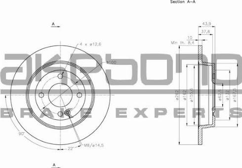 Akebono BN-0543 - Kočioni disk www.molydon.hr