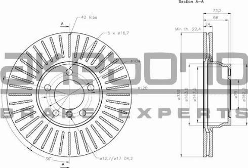 Akebono BN-0542 - Kočioni disk www.molydon.hr