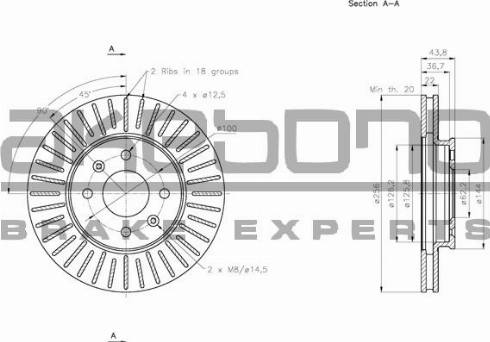 Akebono BN-0555 - Kočioni disk www.molydon.hr