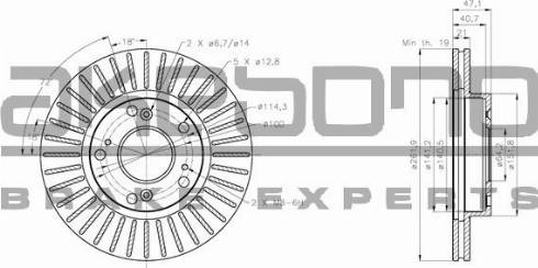 Akebono BN-0553 - Kočioni disk www.molydon.hr