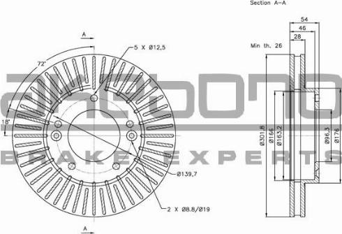 Akebono BN-0564 - Kočioni disk www.molydon.hr