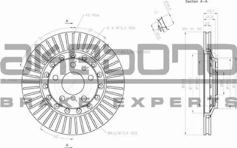 Akebono BN-0567E - Kočioni disk www.molydon.hr