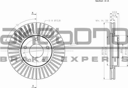 Akebono BN-0509 - Kočioni disk www.molydon.hr