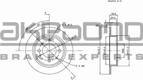 Akebono BN-0584 - Kočioni disk www.molydon.hr