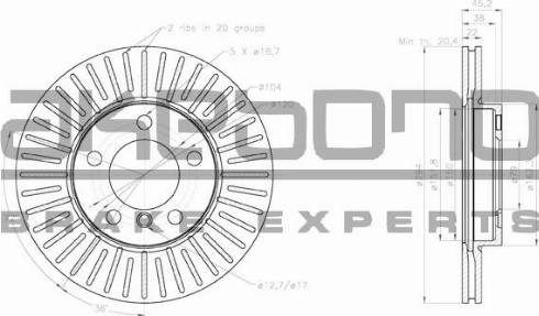 Akebono BN-0581E - Kočioni disk www.molydon.hr