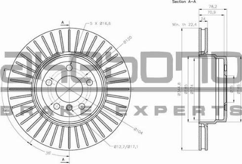 Akebono BN-0528 - Kočioni disk www.molydon.hr