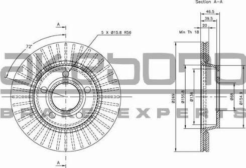 Akebono BN-0614 - Kočioni disk www.molydon.hr