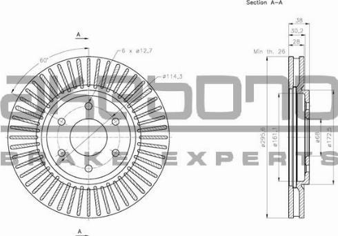 Akebono BN-0617E - Kočioni disk www.molydon.hr