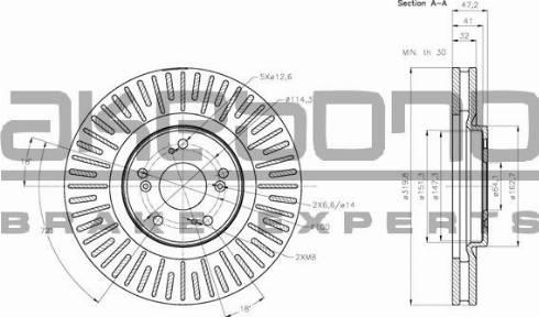 Akebono BN-0689 - Kočioni disk www.molydon.hr