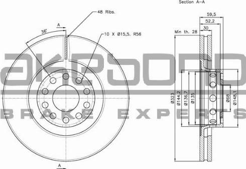 Akebono BN-0625 - Kočioni disk www.molydon.hr