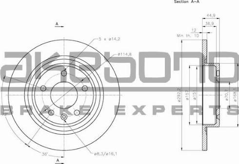 Akebono BN-0095 - Kočioni disk www.molydon.hr