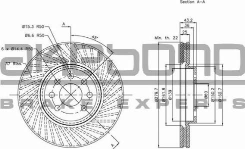 Akebono BN-0069 - Kočioni disk www.molydon.hr