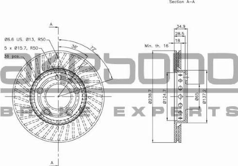 Akebono BN-0018 - Kočioni disk www.molydon.hr