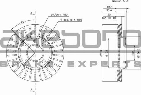 Akebono BN-0083 - Kočioni disk www.molydon.hr