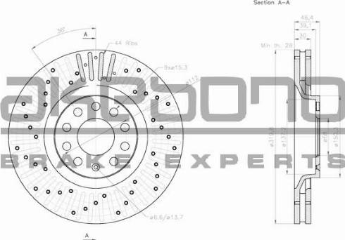 Akebono BN-0082E - Kočioni disk www.molydon.hr