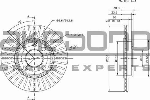 Akebono BN-0034 - Kočioni disk www.molydon.hr