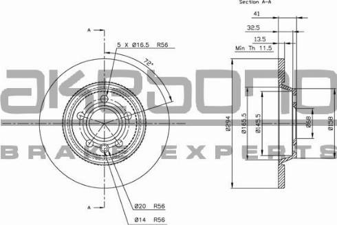 Akebono BN-0038 - Kočioni disk www.molydon.hr