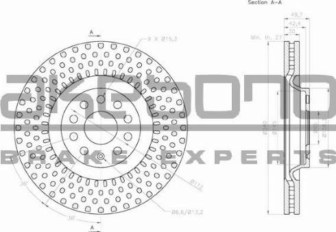 Akebono BN-0022 - Kočioni disk www.molydon.hr