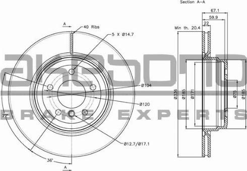 Akebono BN-0148 - Kočioni disk www.molydon.hr