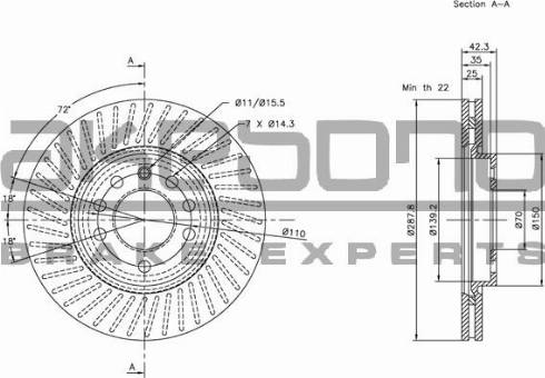 Akebono BN-0154 - Kočioni disk www.molydon.hr