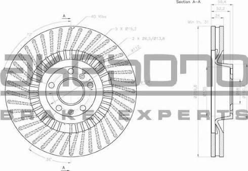 Akebono BN-0153 - Kočioni disk www.molydon.hr