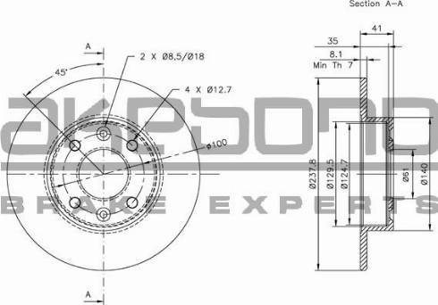 Akebono BN-0157 - Kočioni disk www.molydon.hr