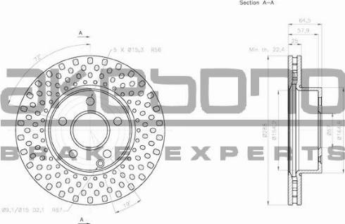 Akebono BN-0166 - Kočioni disk www.molydon.hr