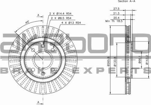 Akebono BN-0105 - Kočioni disk www.molydon.hr