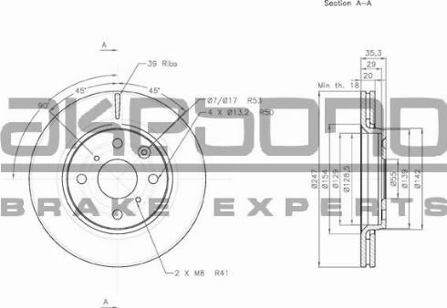 Akebono BN-0108 - Kočioni disk www.molydon.hr