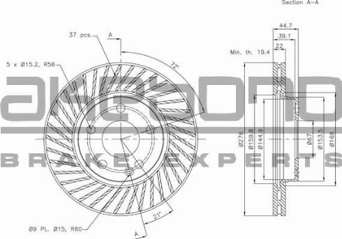 Akebono BN-0103 - Kočioni disk www.molydon.hr