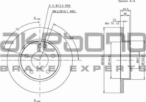 Akebono BN-0116 - Kočioni disk www.molydon.hr