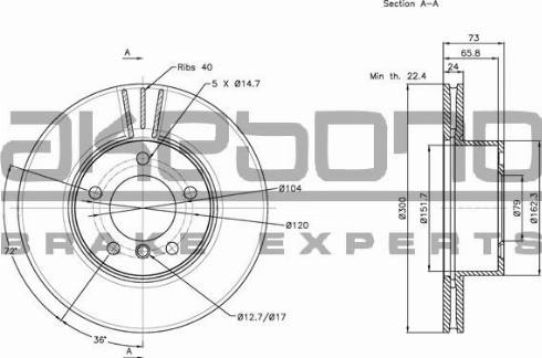 Akebono BN-0111 - Kočioni disk www.molydon.hr