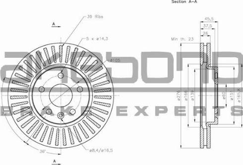 Akebono BN-0121 - Kočioni disk www.molydon.hr