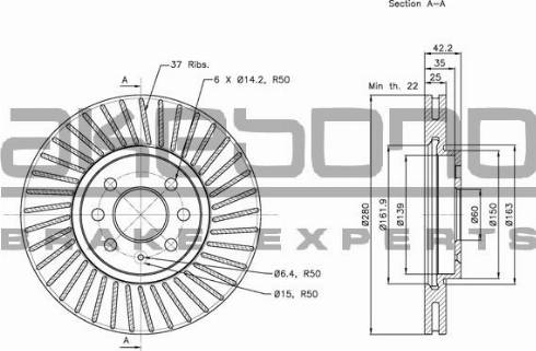 Akebono BN-0122 - Kočioni disk www.molydon.hr