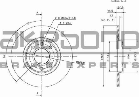 Akebono BN-0171 - Kočioni disk www.molydon.hr