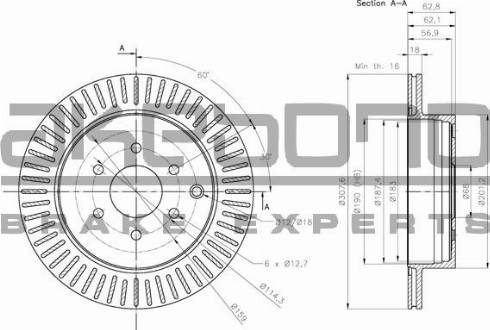 Akebono BN-0864 - Kočioni disk www.molydon.hr