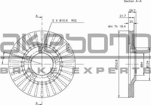 Akebono BN-1322 - Kočioni disk www.molydon.hr