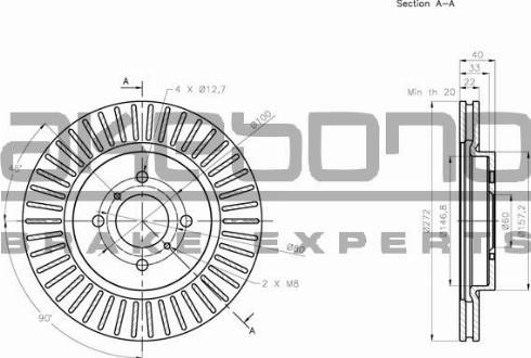 Akebono BN-0801E - Kočioni disk www.molydon.hr