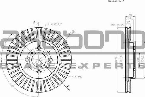 Akebono BN-0801 - Kočioni disk www.molydon.hr