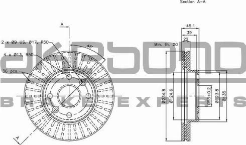 Akebono BN-0831 - Kočioni disk www.molydon.hr